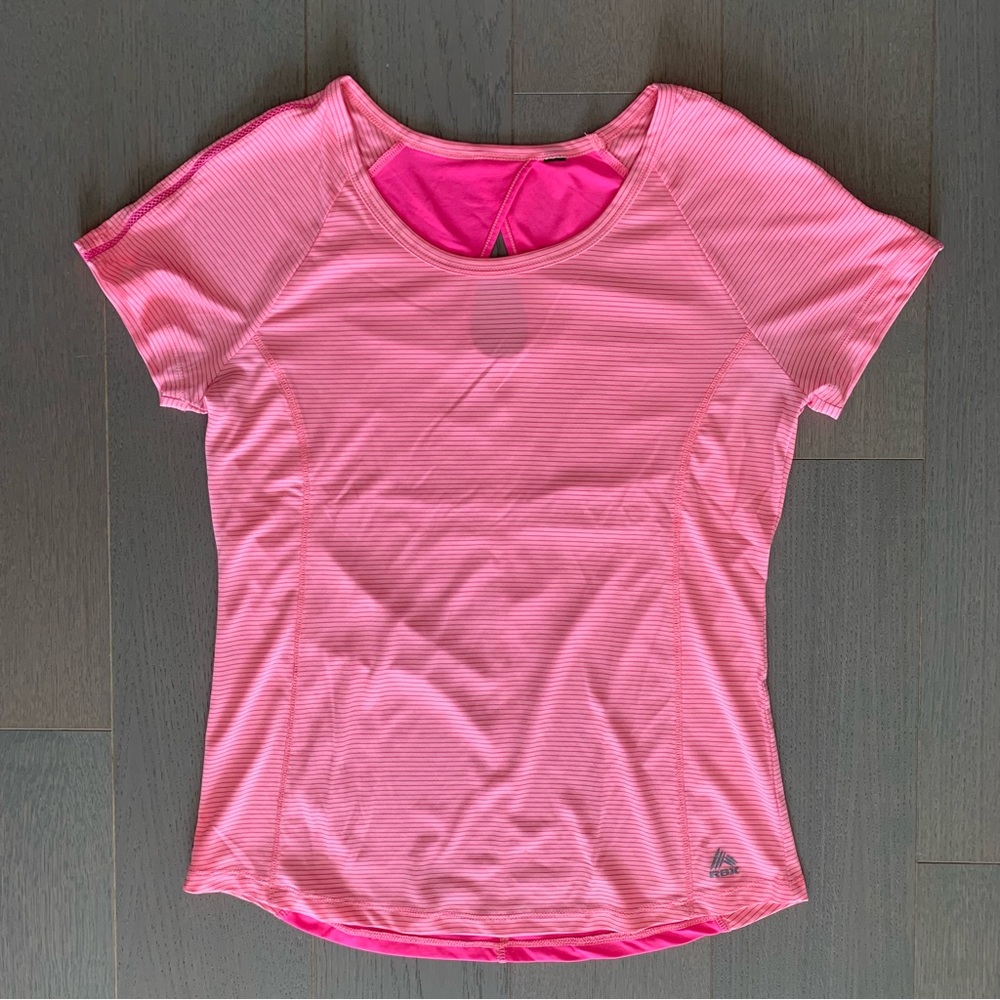 RBX Pink Stripe Workout T-Shirt